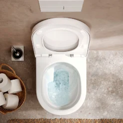 Hansgrohe EluPura S Wall-Mounted AquaFall Flush Toilet With Soft Close Seat -Victorian Plumbing Shop 62021450 6