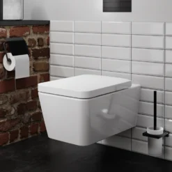 Hansgrohe EluPura Q Wall-Mounted AquaFall Flush Toilet With Soft Close Seat -Victorian Plumbing Shop 62023450 2