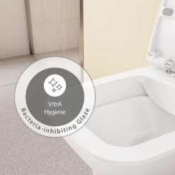 VitrA Evi Complete Wall Hung Bathroom Suite (Toilet, WC Frame + 600mm Anthracite Vanity Unit) -Victorian Plumbing Shop 7484b003 6342 d7