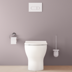 VitrA Evi Round Rimless Back-to-Wall Toilet With Soft-Close Seat -Victorian Plumbing Shop 7517b003 6341 d10