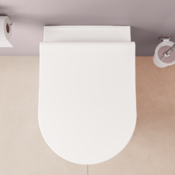 VitrA Evi Round Rimless Back-to-Wall Toilet With Soft-Close Seat -Victorian Plumbing Shop 7517b003 6341 d13
