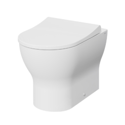 VitrA Evi Round Rimless Back-to-Wall Toilet With Soft-Close Seat -Victorian Plumbing Shop 7517b003 6341 d1n