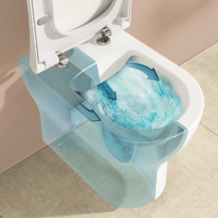 VitrA Evi Round Rimless Back-to-Wall Toilet With Soft-Close Seat -Victorian Plumbing Shop 7517b003 6341 d2