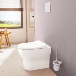 VitrA Evi Round Rimless Back-to-Wall Toilet With Soft-Close Seat -Victorian Plumbing Shop 7517b003 6341 d7