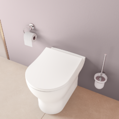 VitrA Evi Round Rimless Back-to-Wall Toilet With Soft-Close Seat -Victorian Plumbing Shop 7517b003 6341 d8