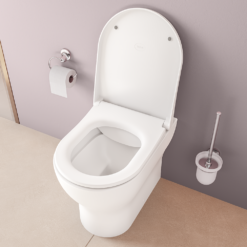 VitrA Evi Round Rimless Back-to-Wall Toilet With Soft-Close Seat -Victorian Plumbing Shop 7517b003 6341 d9