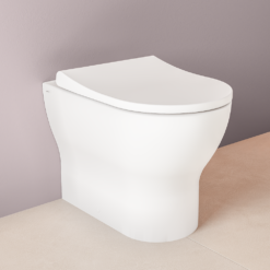 VitrA Evi Round Rimless Back-to-Wall Toilet With Soft-Close Seat -Victorian Plumbing Shop 7517b003 6341 n2