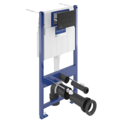 Villeroy & Boch ViConnect Pro S Toilet Frame, Cistern And Flush Plate Set – Matt Black