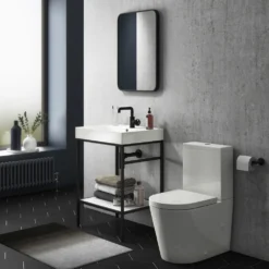 Arezzo BTW Close Coupled Toilet + Soft Close Seat -Victorian Plumbing Shop arzbtwcc d4