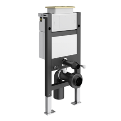 Arezzo Complete Wall Hung Toilet Set - Brushed Brass Flush