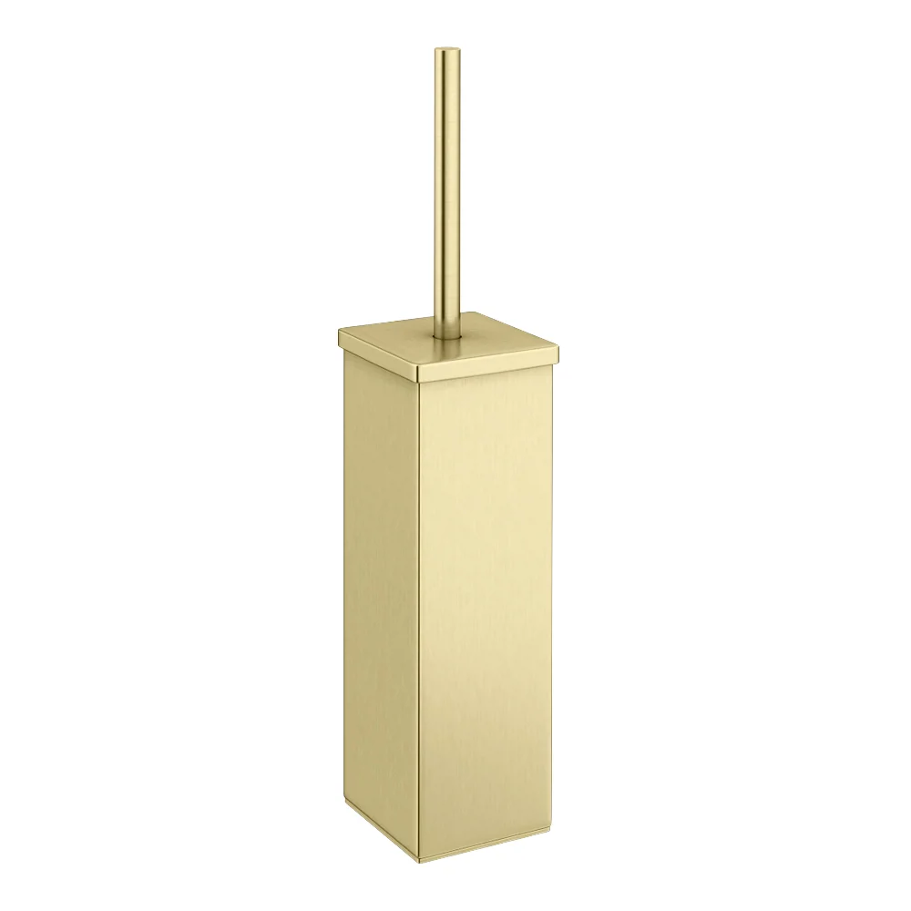 Arezzo Square Toilet Brush Brushed Brass 3 Arezzo Square Toilet Brush Brushed Brass