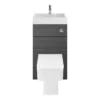 Brooklyn 500mm Grey Avola 2-In-1 Combined Wash Basin & Toilet -Victorian Plumbing Shop bcomgryn d1