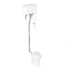 Burlington High Level Toilet - White Ceramic Dual Flush Cistern -Victorian Plumbing Shop burhlw n