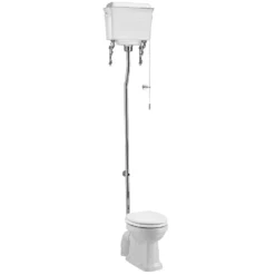 Burlington High Level Toilet - White Aluminium Cistern