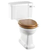 Burlington Regal Close Coupled Traditional Toilet - Ceramic Lever Flush -Victorian Plumbing Shop burlingtonregalclosecoupledwc51cmcisternleverflushp12c1l