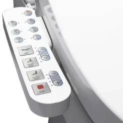 Bianco Wall Hung Smart Toilet With Bidet Wash Function, Heated Seat + Dryer