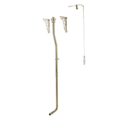 Carlton Brushed Brass Traditional High Level Toilet With Soft Close Seat -Victorian Plumbing Shop carhl bb d3 1