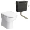 Cove Light Grey 500x300mm BTW Toilet Unit Inc. Cistern + Soft Close Seat
