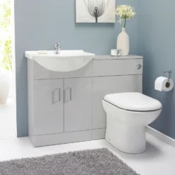 Cove Light Grey 500x300mm BTW Toilet Unit Inc. Cistern + Soft Close Seat -Victorian Plumbing Shop cg5030btwwc d3
