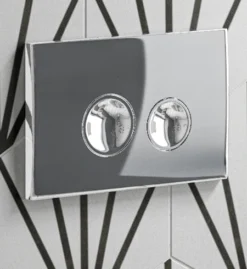 Cruze Wall Hung Smart Toilet + Compact Top/Front Flush Toilet Frame With Chrome Flush - Round Buttons -Victorian Plumbing Shop crazrb l5