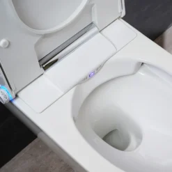 Cruze Wall Hung Smart Toilet + Compact Top/Front Flush Toilet Frame With Chrome Flush - Square Buttons -Victorian Plumbing Shop crazsb l7