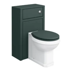 Chatsworth Traditional Green Semi-Recessed Vanity Unit + Toilet Package -Victorian Plumbing Shop csr600wcgrn d3