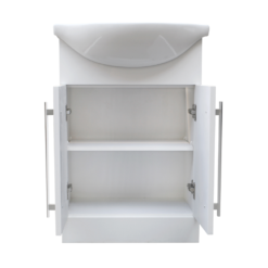 AquaSure Cove White PVC 550mm Vanity With WC Toilet Unit - 100% Waterproof -Victorian Plumbing Shop cv550 wp d2