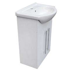 AquaSure Cove White PVC 550mm Vanity With WC Toilet Unit - 100% Waterproof -Victorian Plumbing Shop cv550 wp d3