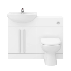 AquaSure Cove White PVC 550mm Vanity With WC Toilet Unit - 100% Waterproof -Victorian Plumbing Shop cv550wcpk wp l2