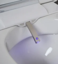 Cruze Wall Hung Smart Toilet + Compact Top/Front Flush Toilet Frame With Chrome Flush - Square Buttons -Victorian Plumbing Shop cz881wh l5