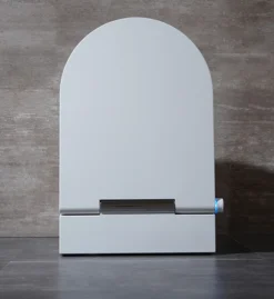 Cruze Wall Hung Smart Toilet + Compact Top/Front Flush Toilet Frame With Chrome Flush - Round Buttons