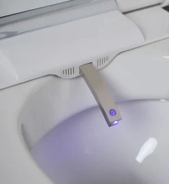 Cruze Wall Hung Smart Toilet + Compact Top/Front Flush Toilet Frame With Chrome Flush - Round Buttons -Victorian Plumbing Shop cz881wh v3