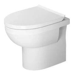 Duravit DuraStyle Basic Rimless Back To Wall Toilet Pan + Seat -Victorian Plumbing Shop dsbtwss l