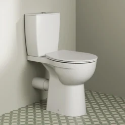 Ideal Standard Eurovit+ Comfort Height Close Coupled Toilet With Soft Close Seat -Victorian Plumbing Shop e218401