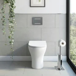 Orchard Derwent Round Rimless Compact Back To Wall Toilet With Soft Close Slim Seat -Victorian Plumbing Shop gsrbtwrl