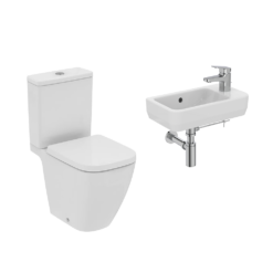 Ideal Standard I.Life S Rimless Toilet + 450mm Wall Hung Basin With Bottle Trap 13 Ideal Standard I.Life S Rimless Toilet + 450mm Wall Hung Basin With Bottle Trap -Victorian Plumbing Shop isilpk1