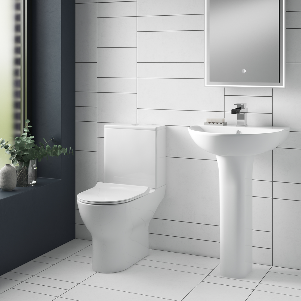 Orion Round Compact Close Coupled Toilet With Luxury Slim Soft Close Seat 4 Orion Round Compact Close Coupled Toilet With Luxury Slim Soft Close Seat - Image 2