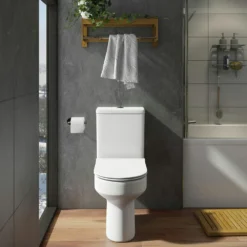 Orchard Wharfe Rimless Close Coupled Toilet With Slim Soft Close Seat -Victorian Plumbing Shop orwhrlcc02