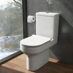 Orchard Wharfe Rimless Close Coupled Toilet With Slim Soft Close Seat -Victorian Plumbing Shop orwhrlcc02 l3