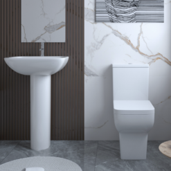 Potenza Short Projection Rimless Toilet With Soft Close Seat -Victorian Plumbing Shop ptzcc d2