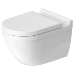 Duravit Starck 3 Rimless Durafix Wall Hung Toilet + Seat -Victorian Plumbing Shop skrdwhss l