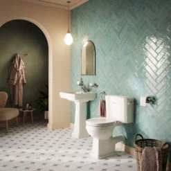 Trafalgar Close Coupled Toilet - Excludes Seat -Victorian Plumbing Shop t4pc6 d7