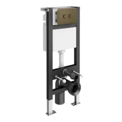 Trafalgar Toilet Frame & Dual Flush Cistern - Antique Brass Plate -Victorian Plumbing Shop tf26tfabrd l