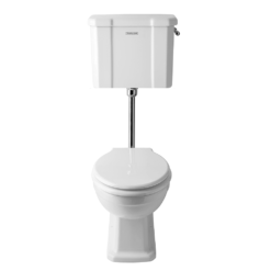 Trafalgar Low Level Toilet With Soft Close Seat - Traditional Ceramic WC -Victorian Plumbing Shop tllt1 d1