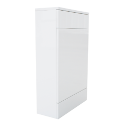 AquaSure Toreno 500mm PVC BTW Toilet Unit Gloss White With Pan And Cistern - 100% Waterproof