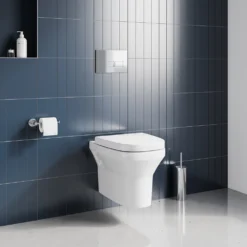 Crosswater MyHome Wall Hung Toilet Set – Chrome Flush Plate