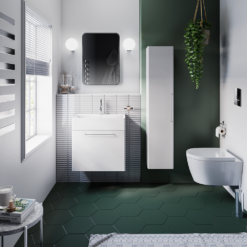 Arezzo Toilet Cistern Frame With Chrome Dual Flush Plate For Wall Hung Pans - Square Buttons